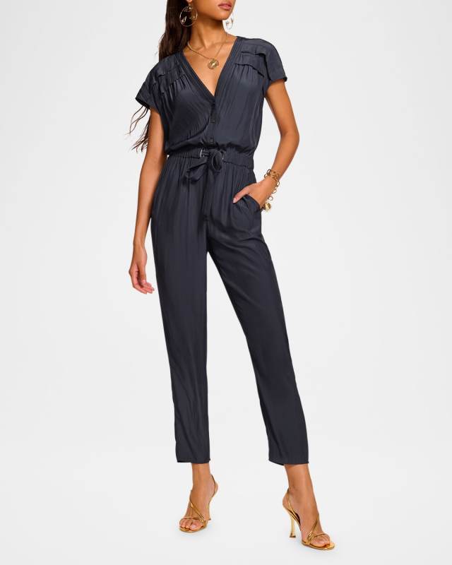 Aletha Short-Sleeve Jumpsuit